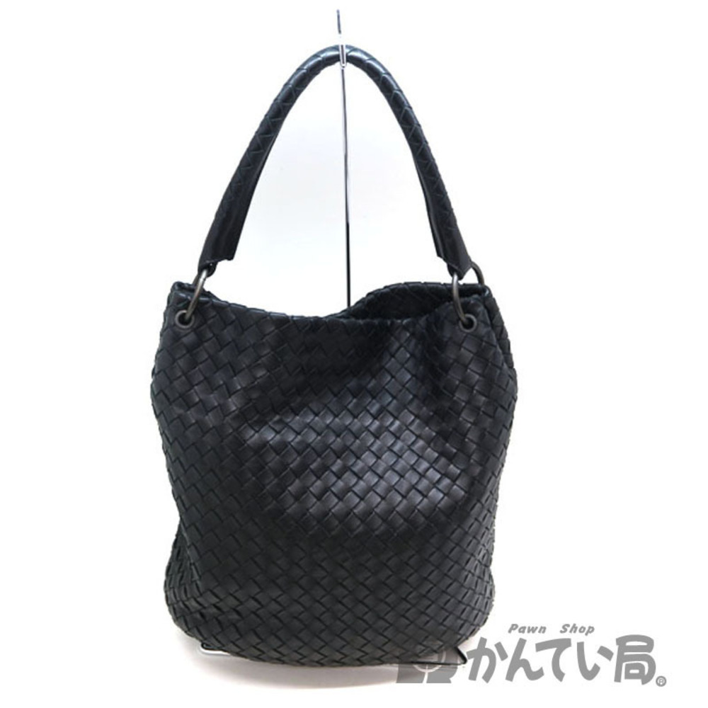 BOTTEGA VENETA One Shoulder Hobo Bag Leather Black